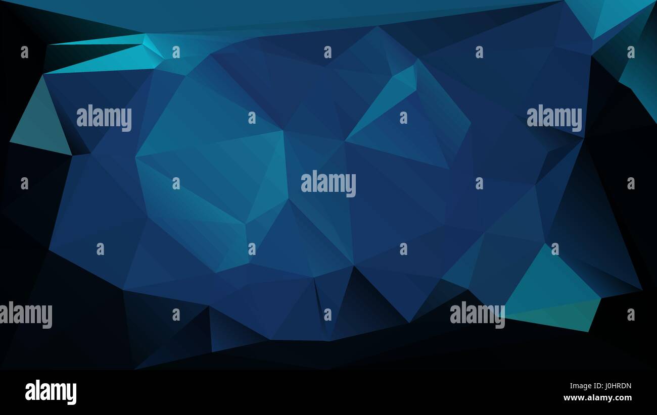 Blu scuro bassa poligonale astratto di texture di sfondo vettoriale. Gradiente spazio futuristico sullo sfondo. Il layout orizzontale bluastre poligoni. Illustrazione Vettoriale