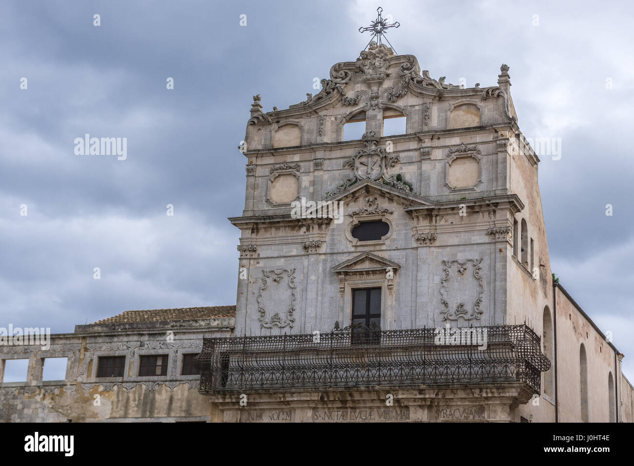 Saint Lucia Chiesa di Santa Lucia alla Badia) in piazza del Duomo (piazza del Duomo) sull'isola di Ortigia, Siracusa città, isola di Sicilia, Italia Foto Stock