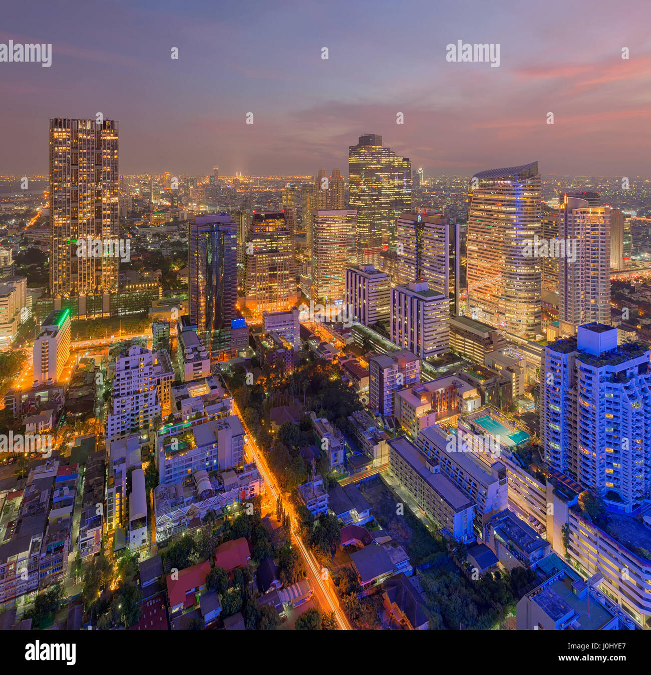 Downtown Bangkok, grattacieli, Thailandia Foto Stock