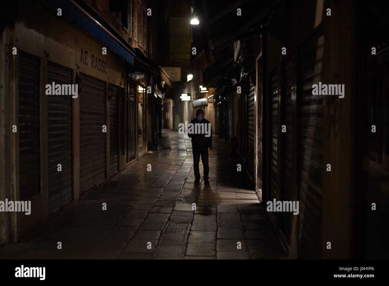 Foto di Venezia di notte Foto Stock