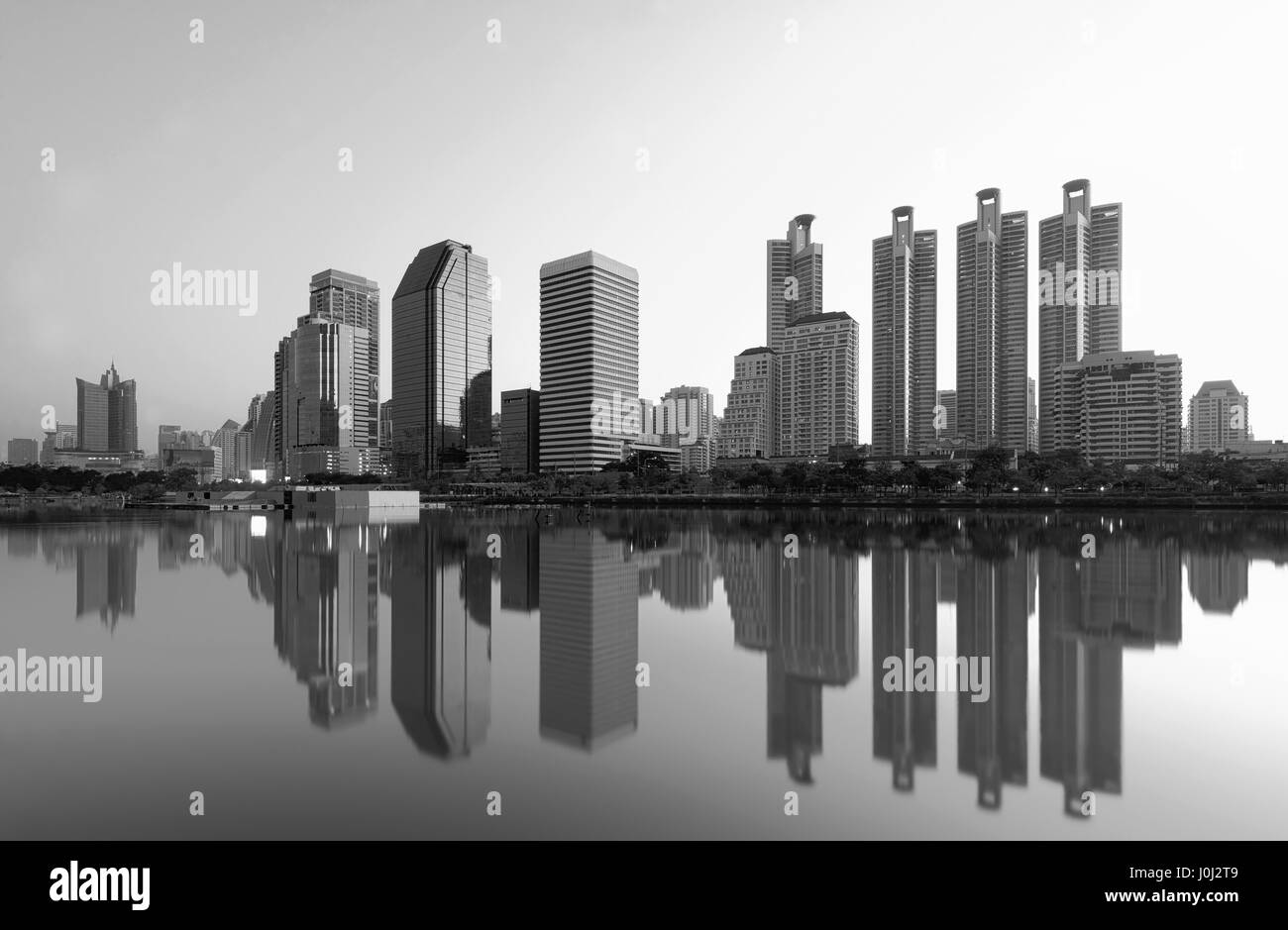 Benjakiti Park, il centro cittadino di Bangkok, Thailandia Foto Stock