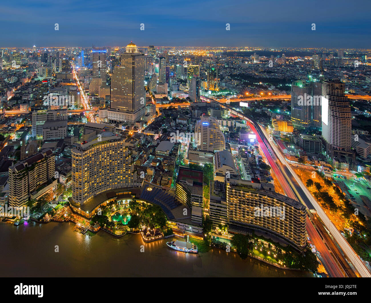 Grattacieli nella città di Bangkok, Skyline, Thailandia Foto Stock