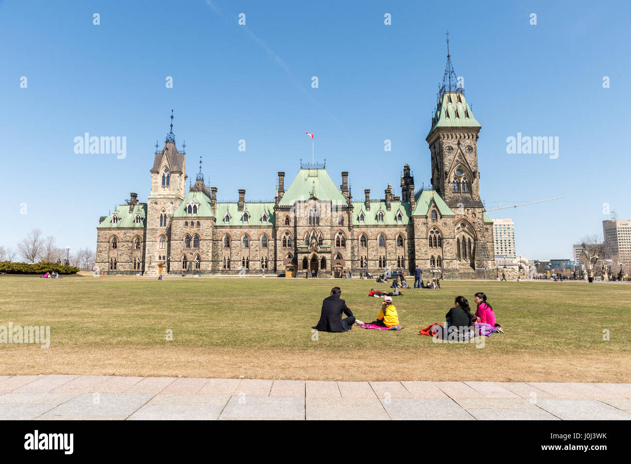 Il Parlamento del Canada (blocco orientale) di Ottawa in Canada Foto Stock