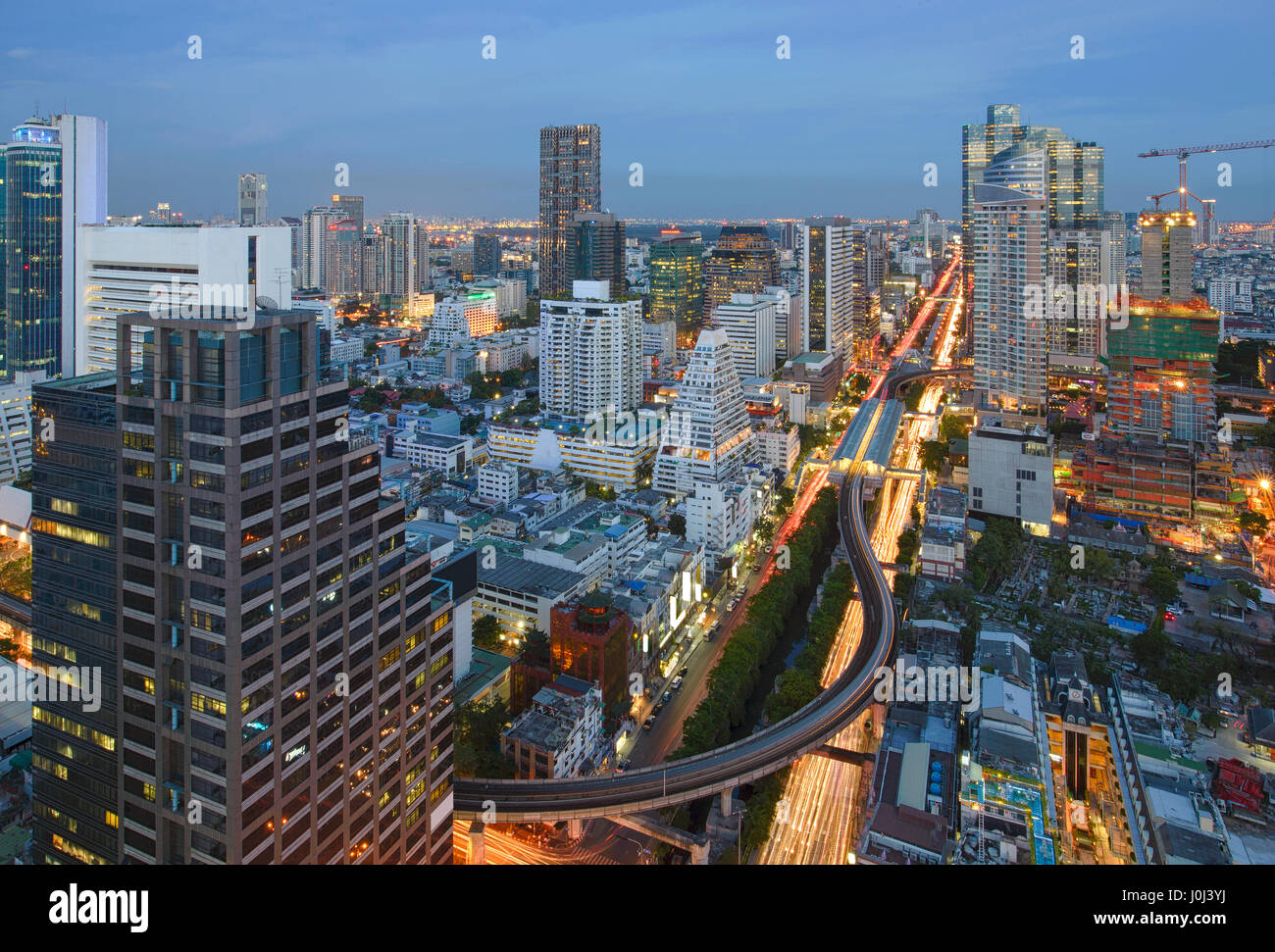 Grattacieli, Skyline di Bangkok, Thailandia Foto Stock