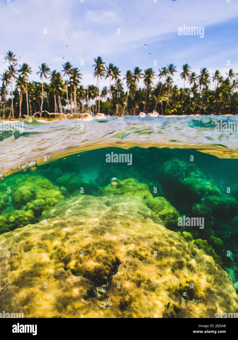 Weno, Micronesia. 18 Febbraio, 2016. Il Truk Laguna e spiagge. Credito: Alessandro Bosio/Pacific Press/Alamy Live News Foto Stock