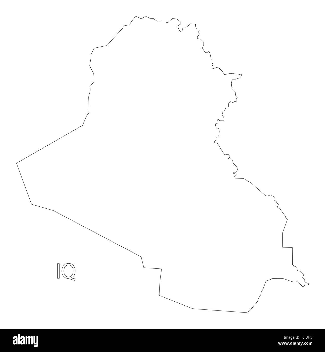 Iraq delineano silhouette illustrazione della mappa Illustrazione Vettoriale