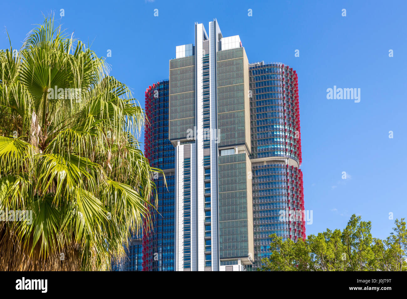 Barangaroo del sito di sviluppo e uno del nuovo ufficio torri grattacielo nel centro di Sydney, Nuovo Galles del Sud, Australia Foto Stock