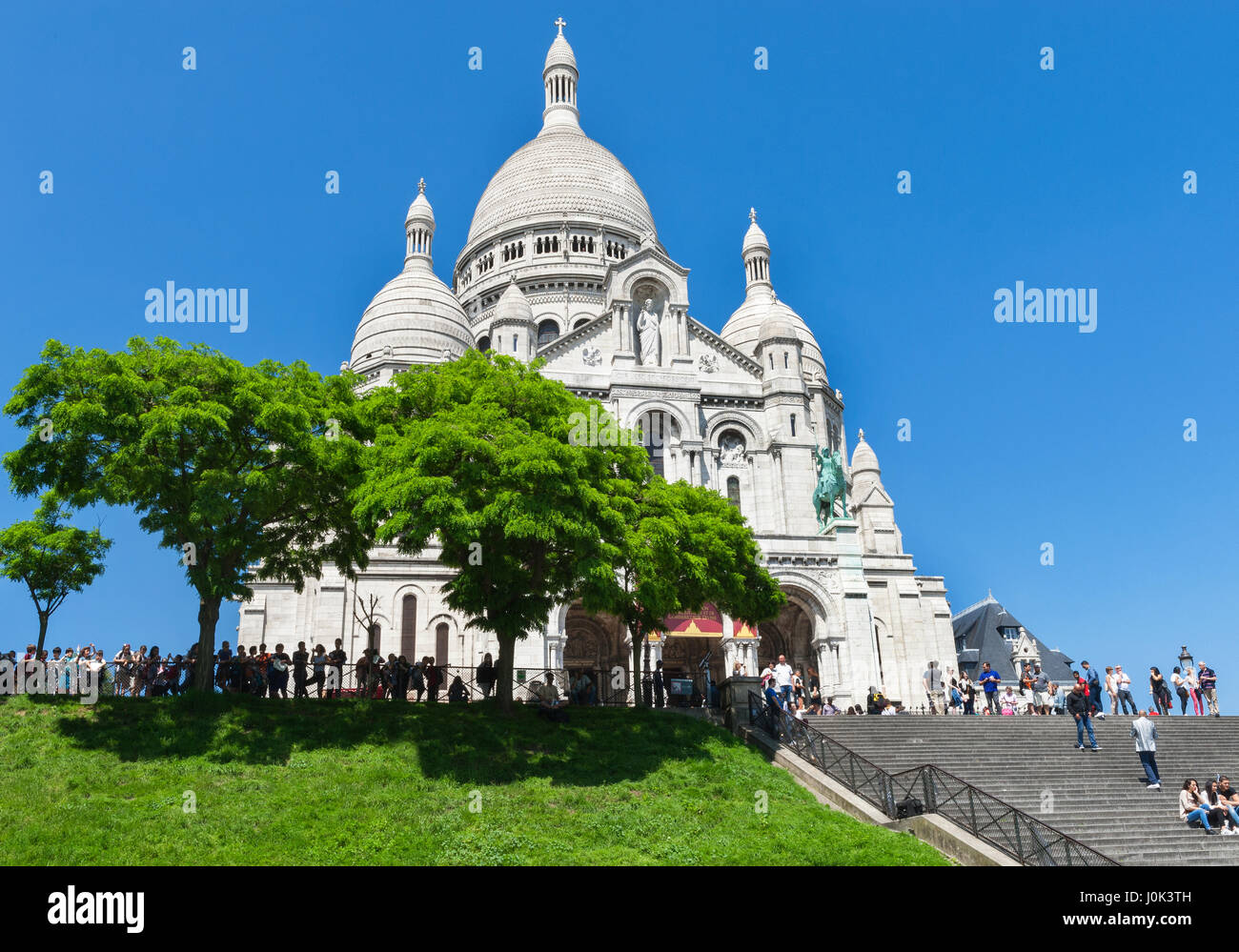 Vista sul Sacré Coeur. Parigi Foto Stock