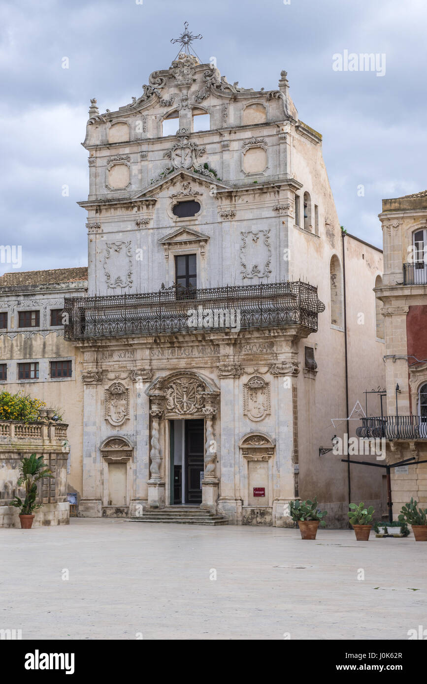 Saint Lucia Chiesa di Santa Lucia alla Badia) in piazza del Duomo (piazza del Duomo) sull'isola di Ortigia, Siracusa città, isola di Sicilia, Italia Foto Stock