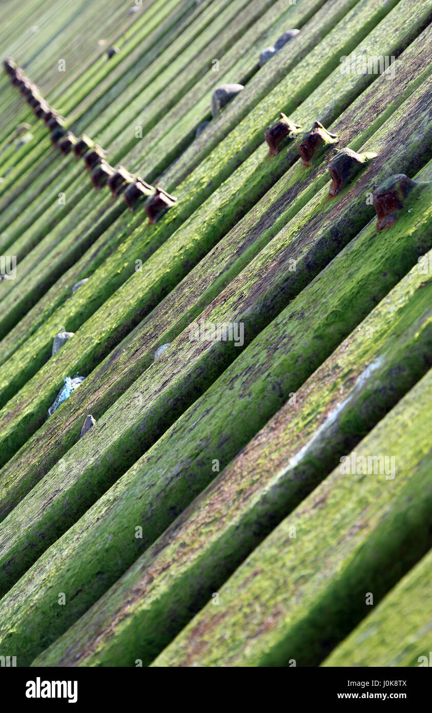 Sheringham revetment difese di mare Foto Stock