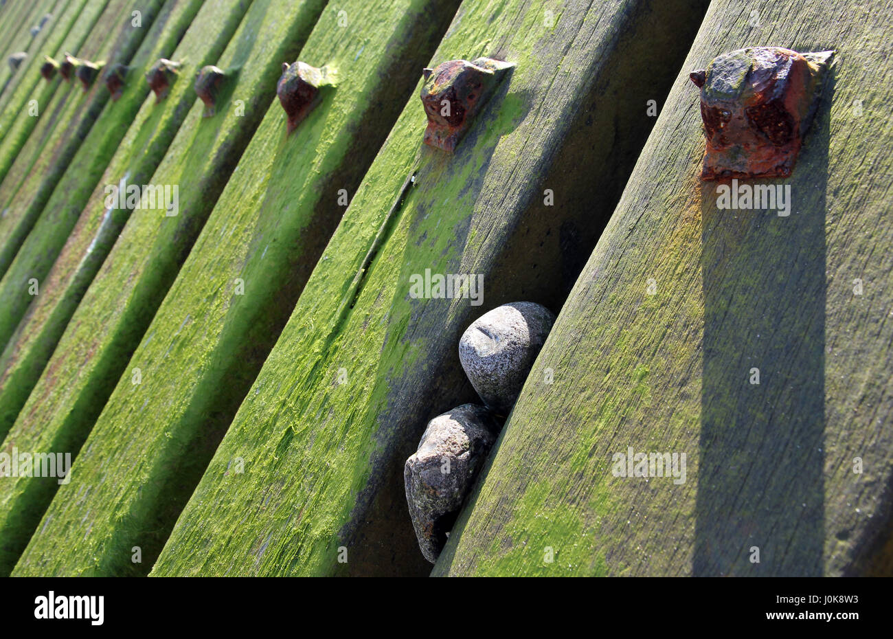 Sheringham revetment difese di mare Foto Stock