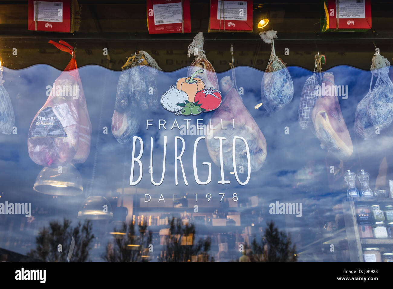 La Fratelli Burgio shop nella città di Siracusa, angolo sud-est dell'isola di Sicilia, Italia Foto Stock