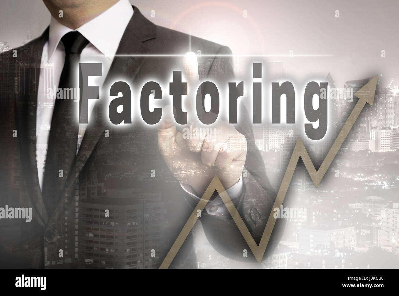 Il factoring è rappresentato dal concetto di imprenditore. Foto Stock