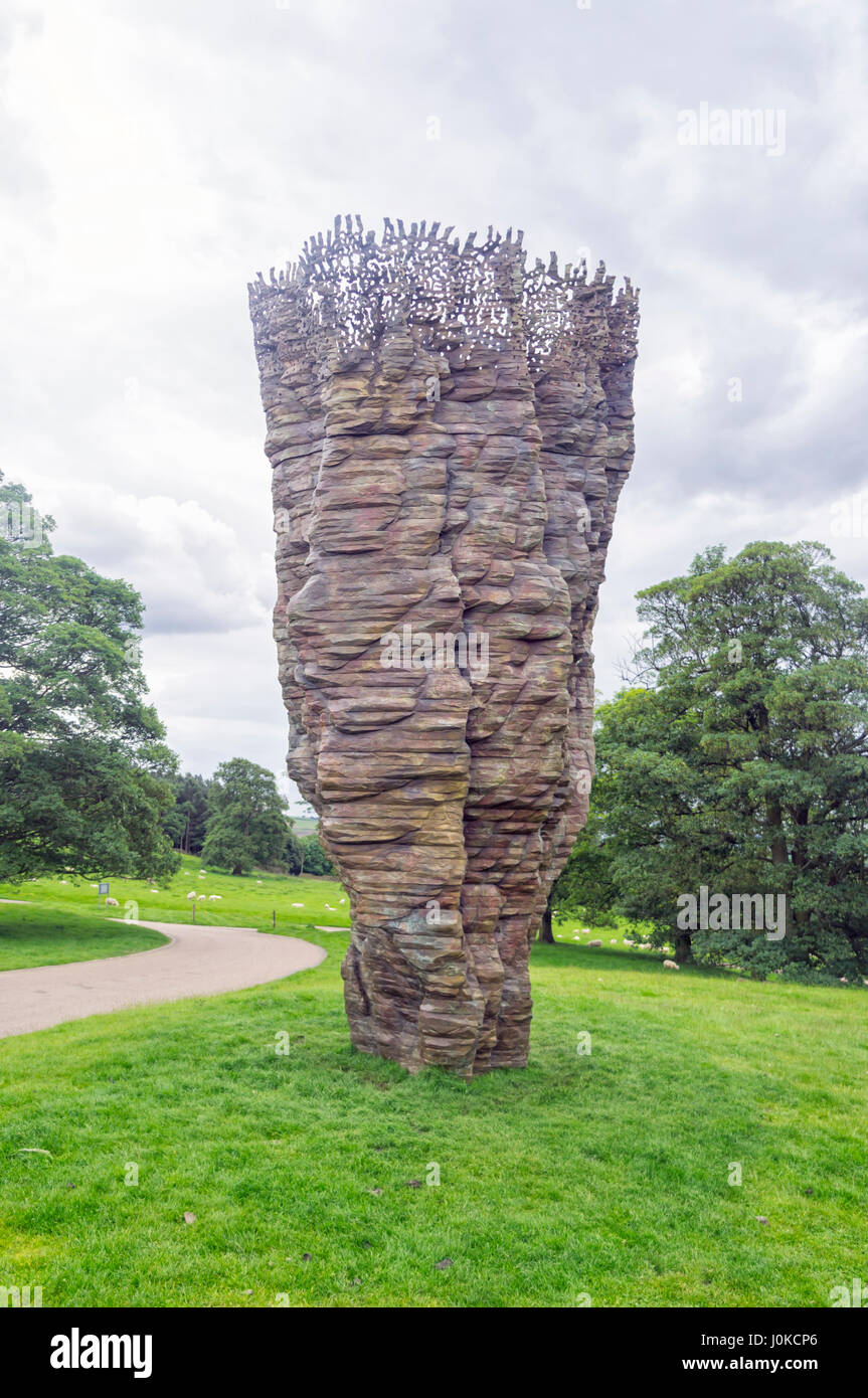 Ursula von Rydingsvard Yorkshire Sculpture Park, Wakefield (YSP) Foto Stock