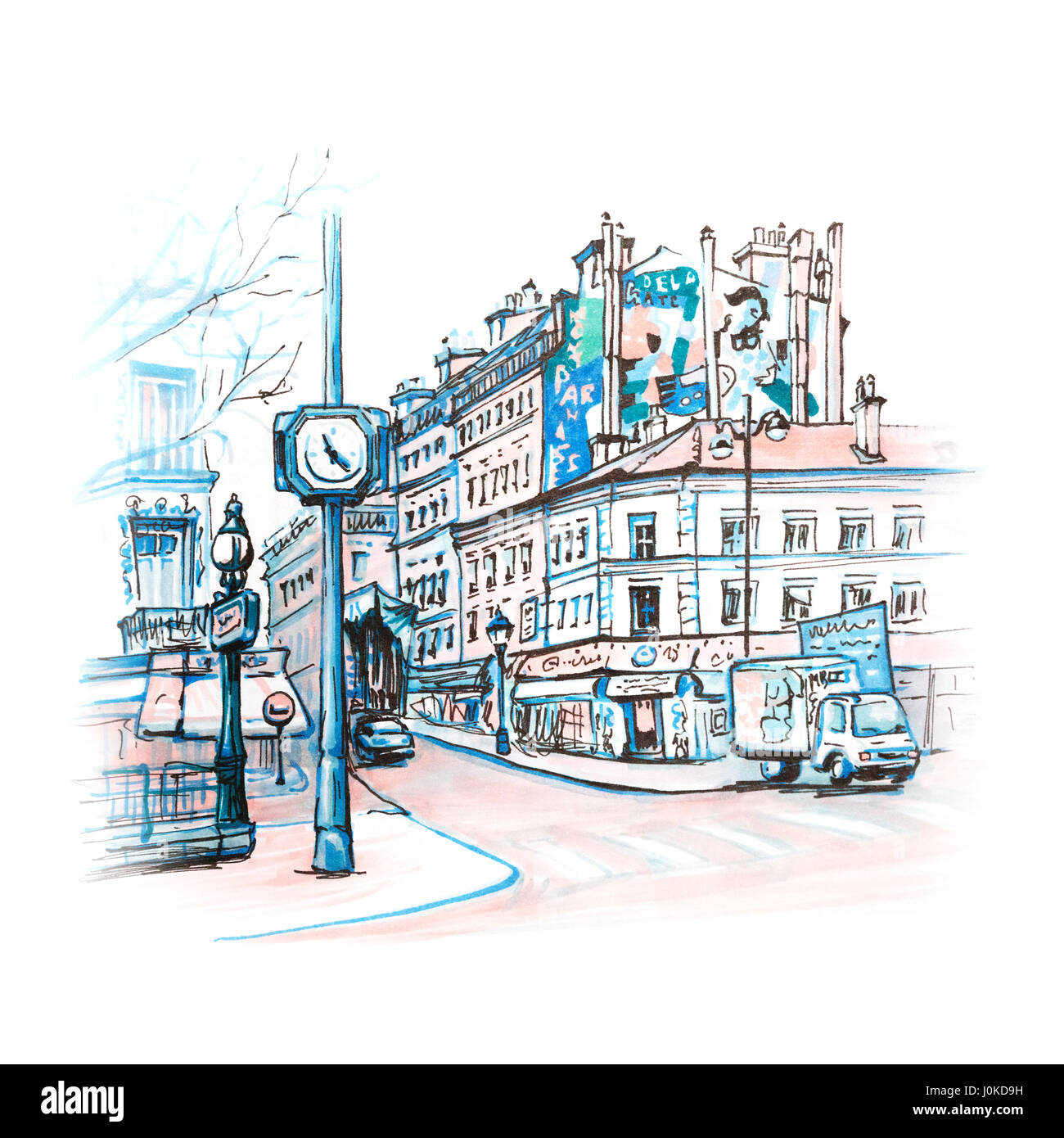 Parigi in inverno mattina, Francia Foto Stock