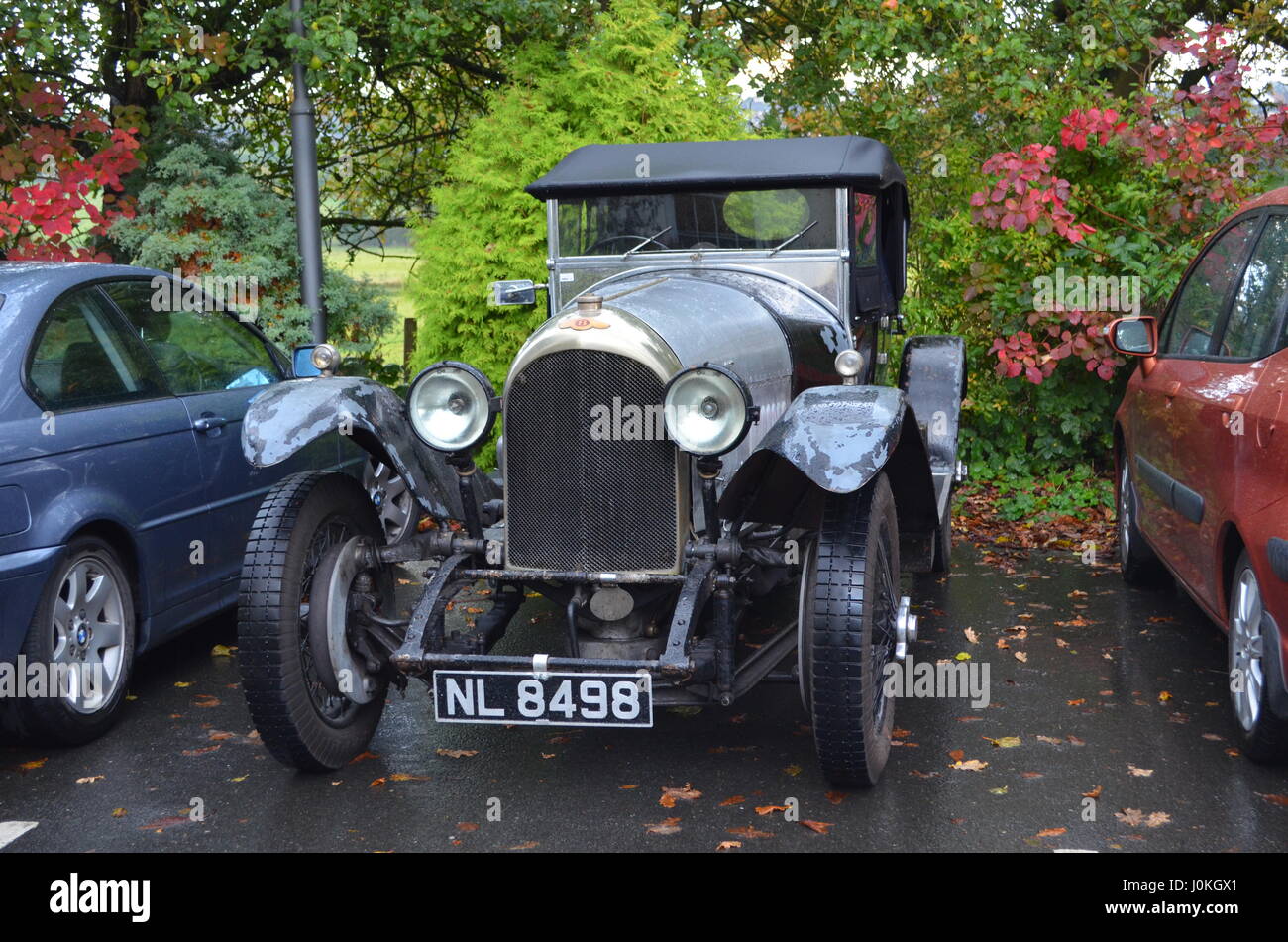 Bentley tourer con il cofano Foto Stock