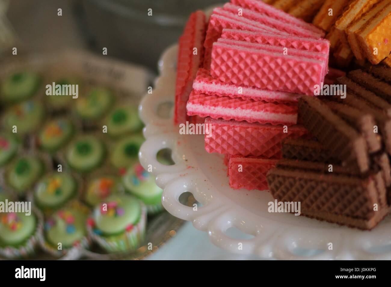 Fetta di cookie provenienti da un tea party Foto Stock