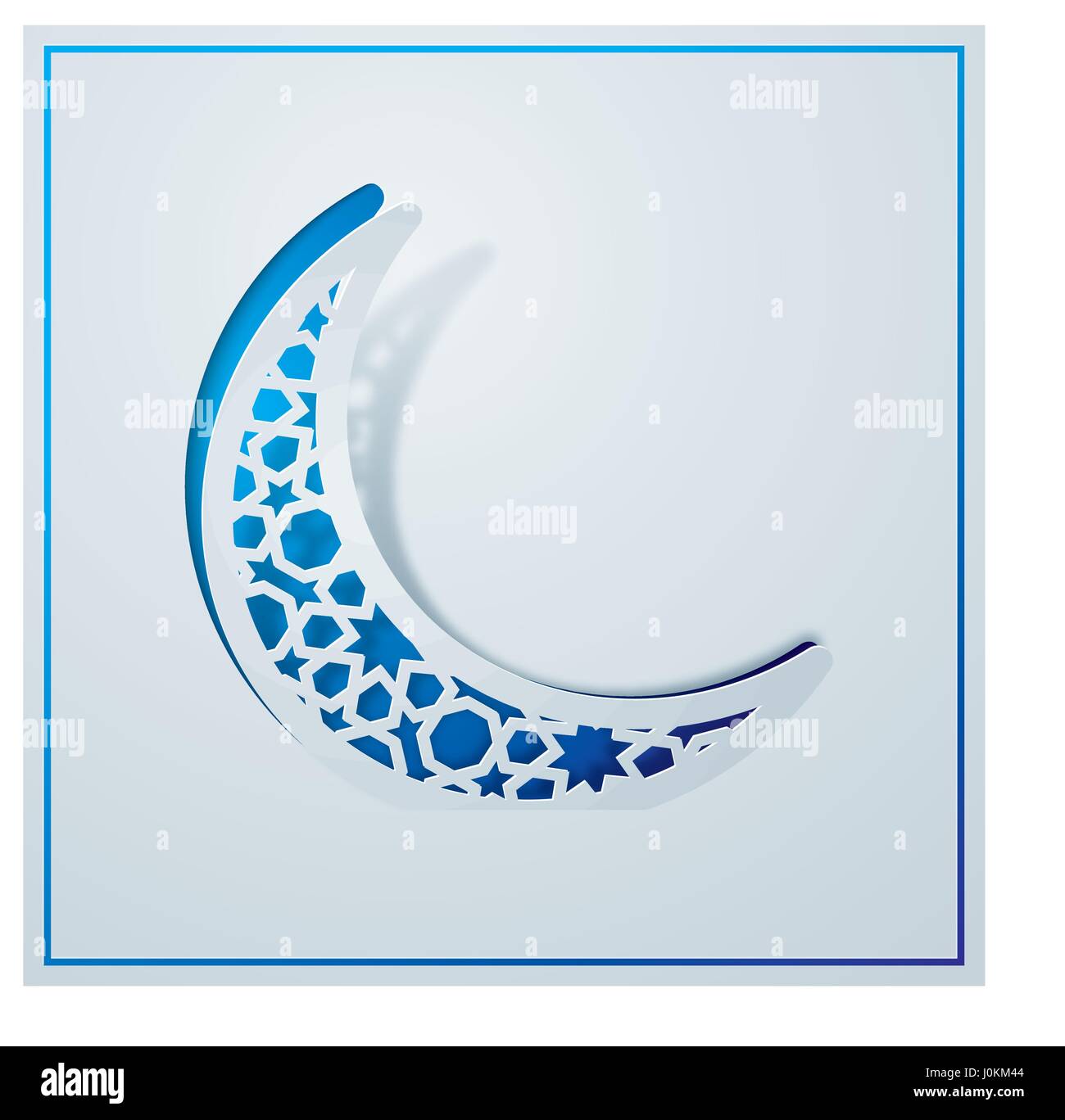 Sfondo islamico arabo design pattern in crescent symbol Illustrazione Vettoriale