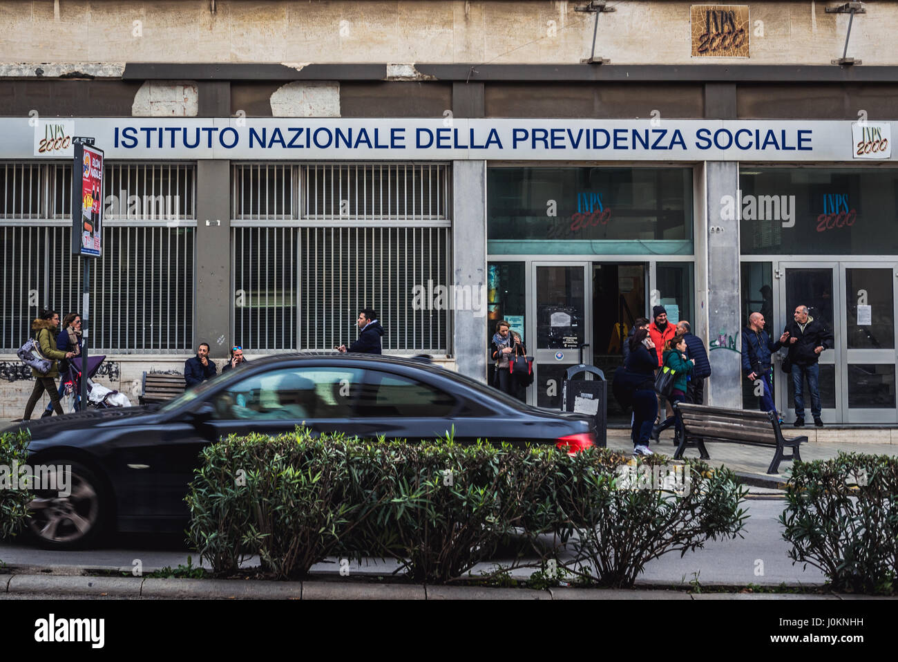 Istituto nazionale di previdenza sociale nella città di Siracusa, angolo sud-est dell'isola di Sicilia, Italia Foto Stock