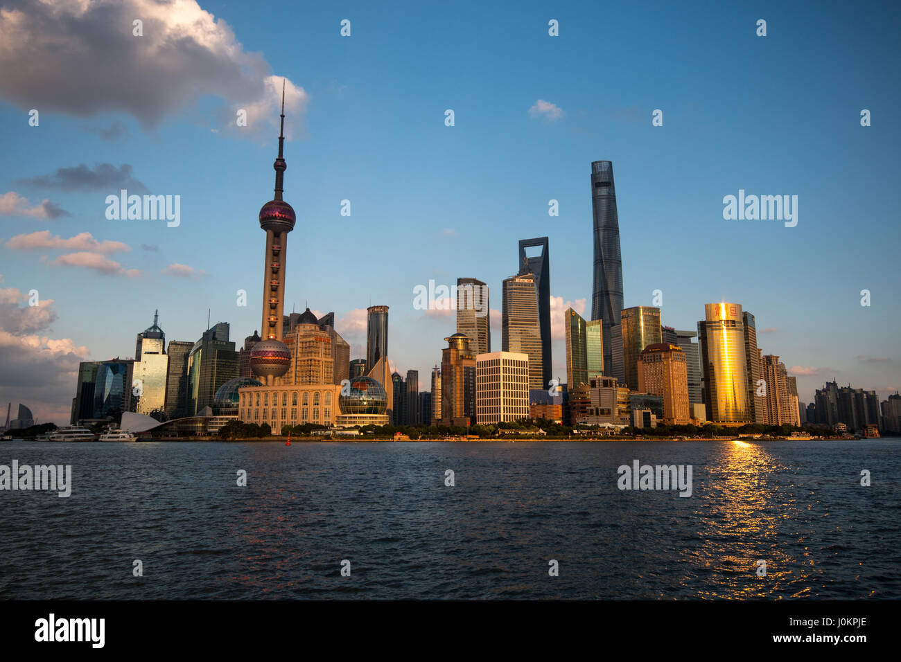 Lo skyline di Shanghai Foto Stock