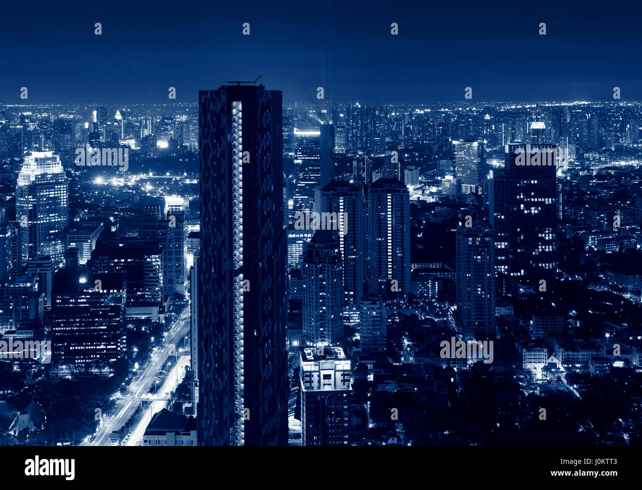 Grattacieli di Sathorn District , Bangkok, Thailandia Foto Stock