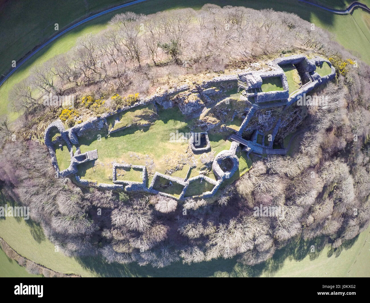Le fotografie aeree di Castell Y Bere, Gwynedd prese con un drone da operatori professionali Foto Stock