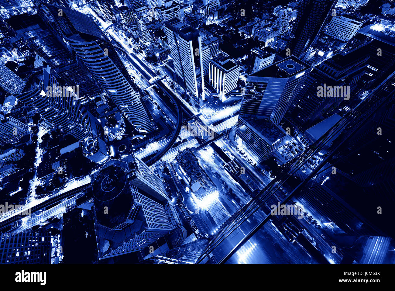 Sathorn intersezione, Bangkok, Thailandia Foto Stock