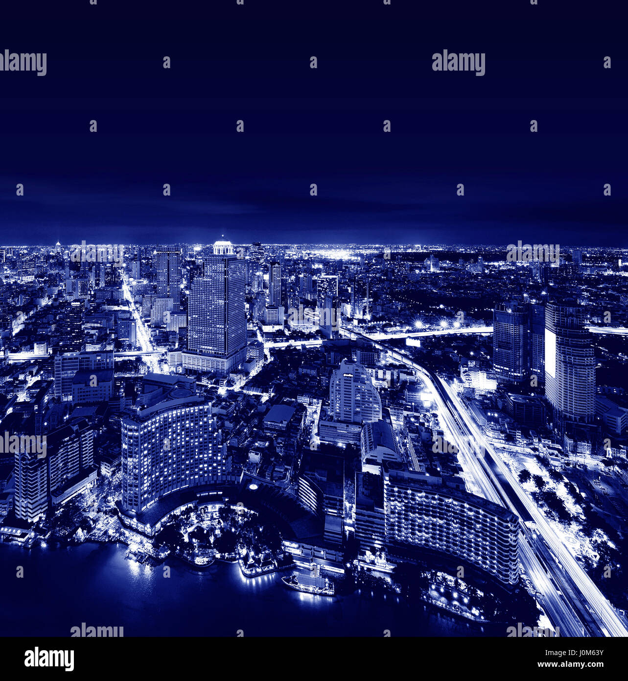 Grattacieli nella città di Bangkok, Skyline, Thailandia Foto Stock