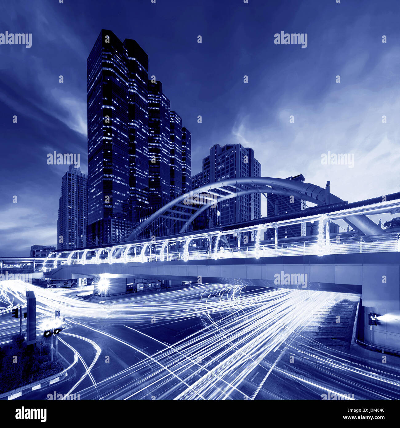 Chong Nonsi, BTS Skytrain, Sathorn intersezione, Bangkok, Thailandia Foto Stock