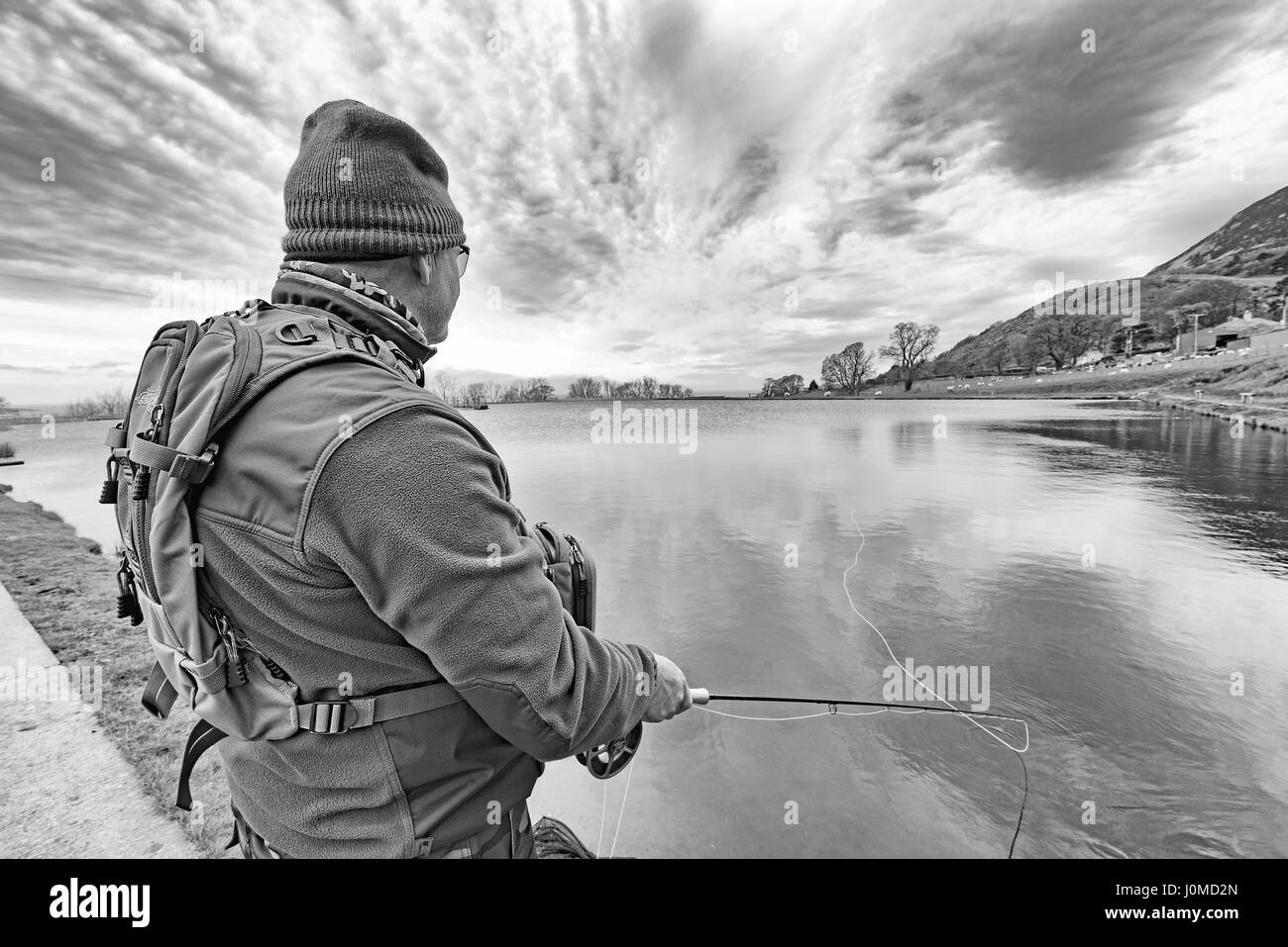 Pesca a mosca Foto Stock