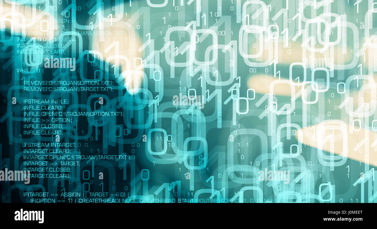 Futuro cyberwarfare sfondo verde Foto Stock