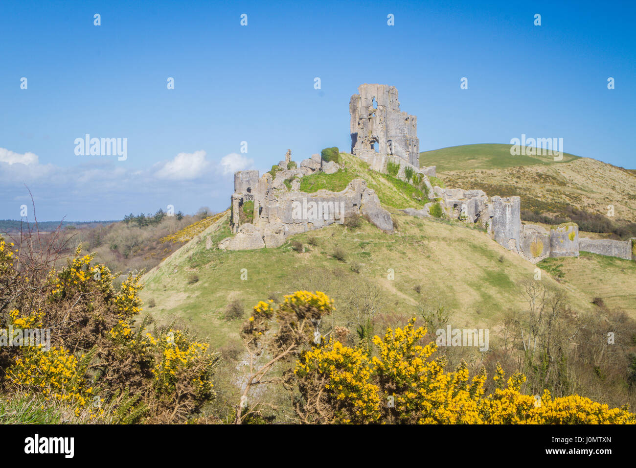 Corfe Castle, Dorset Foto Stock