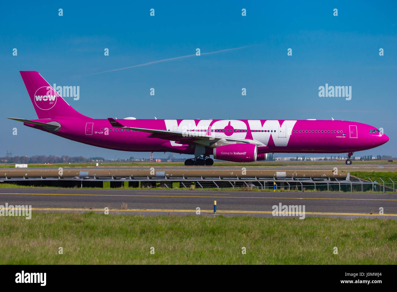 Wow Airlines Islanda aeromobili Airbus A330 Foto Stock