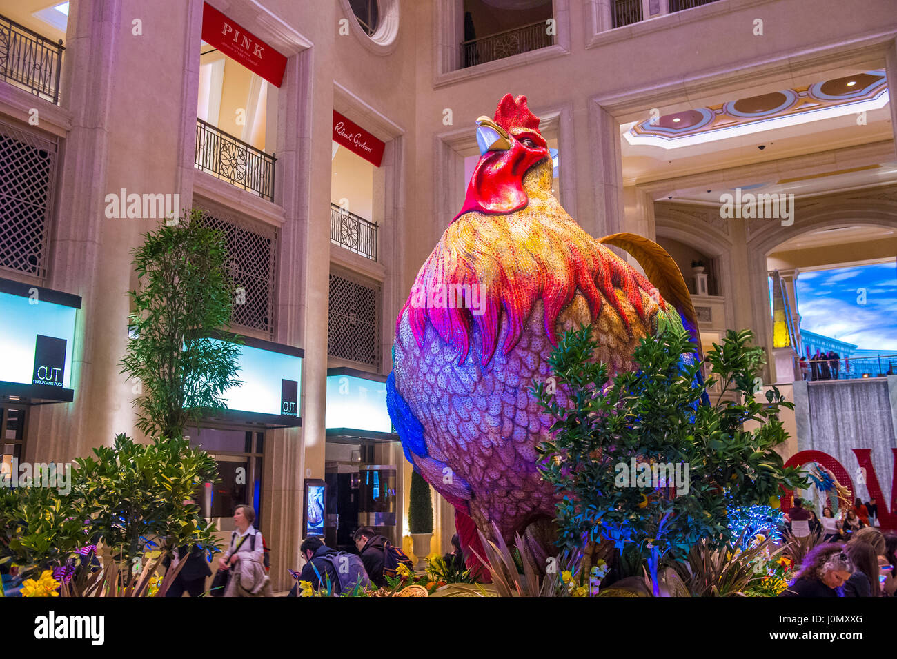 Anno Nuovo Cinese decorazioni al Venetian Hotel & Casino di Las Vegas Foto Stock