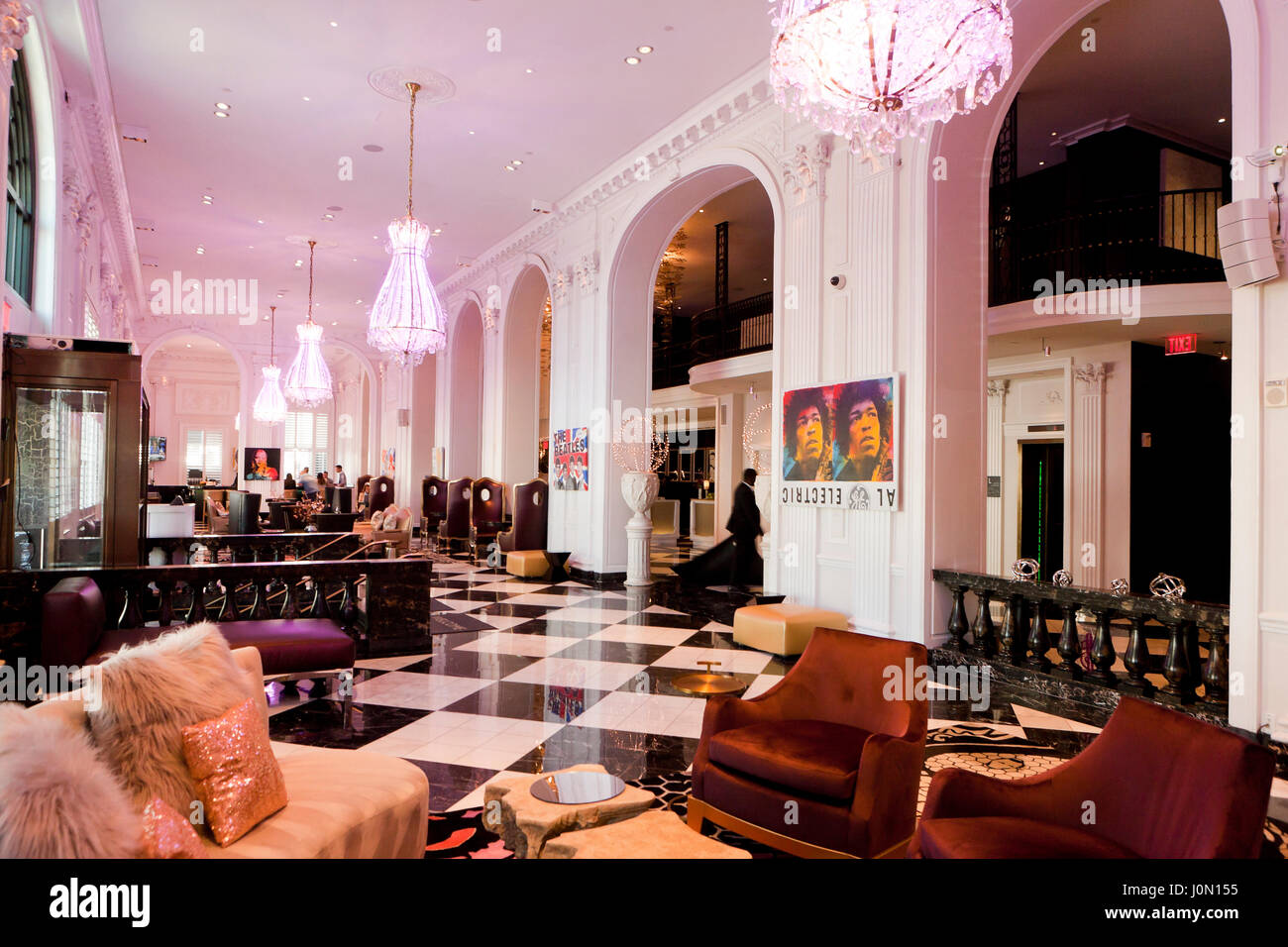 W Hotel lobby - Washington DC, Stati Uniti d'America Foto Stock