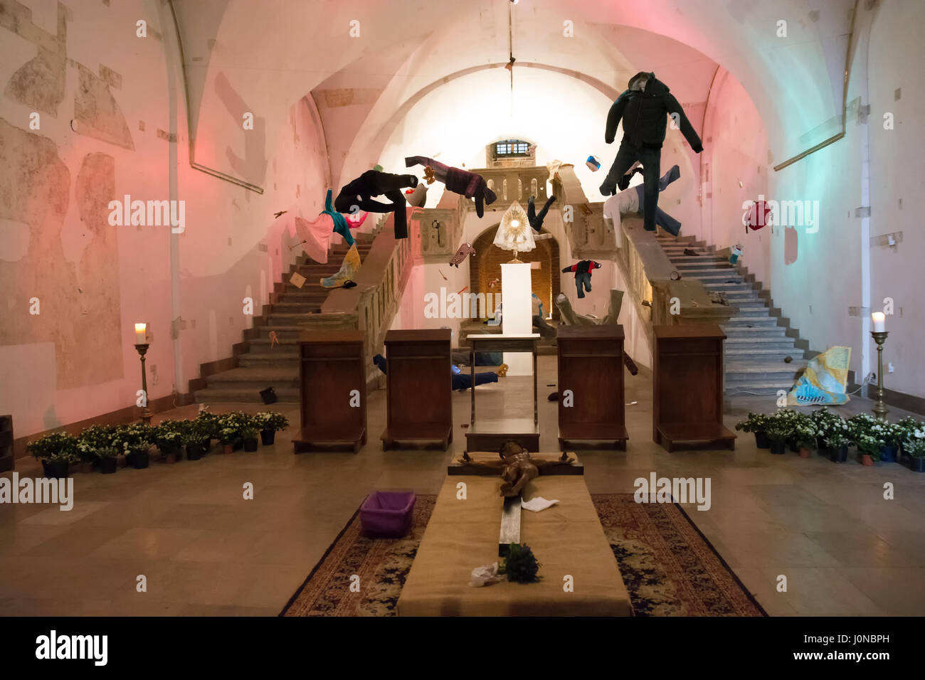 Cracovia, in Polonia. Xv Apr, 2017. Santo Sepolcro nella Chiesa Pijarów in Cracow Polonia Credito: Iwona Fijoł/Alamy Live News Foto Stock