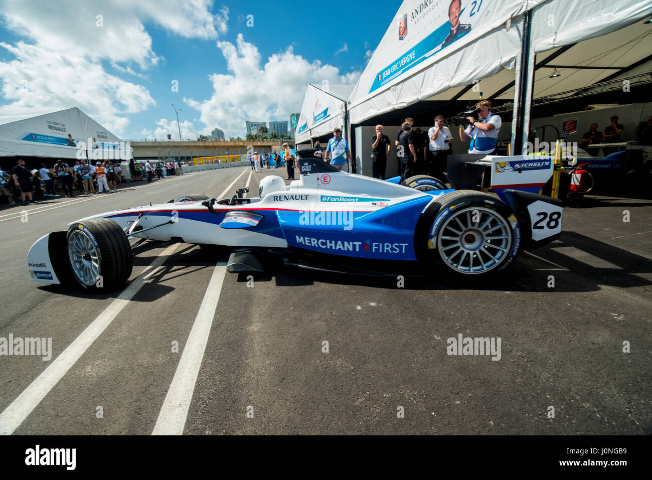 E Formula Racing per le strade di Miami USA Foto Stock