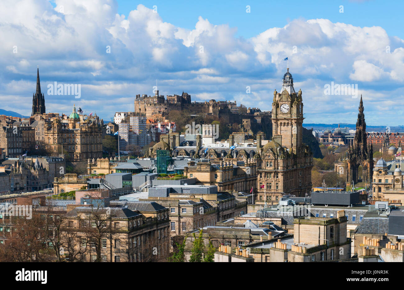 Skyline della città di Edimburgo dal Calton Hill ,Scotland, Regno Unito Foto Stock