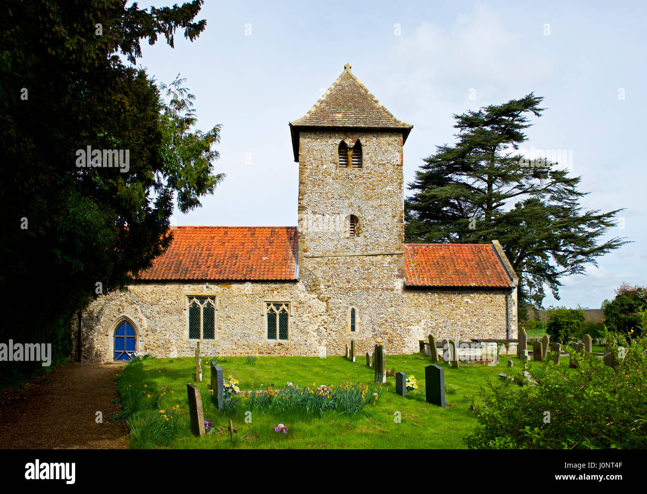 Chiesa di tutti i santi, Newton da Castle Acre, Norfolk, Inghilterra, Regno Unito Foto Stock