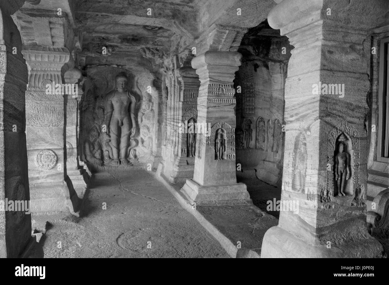 All'interno di grotte Badami Foto Stock