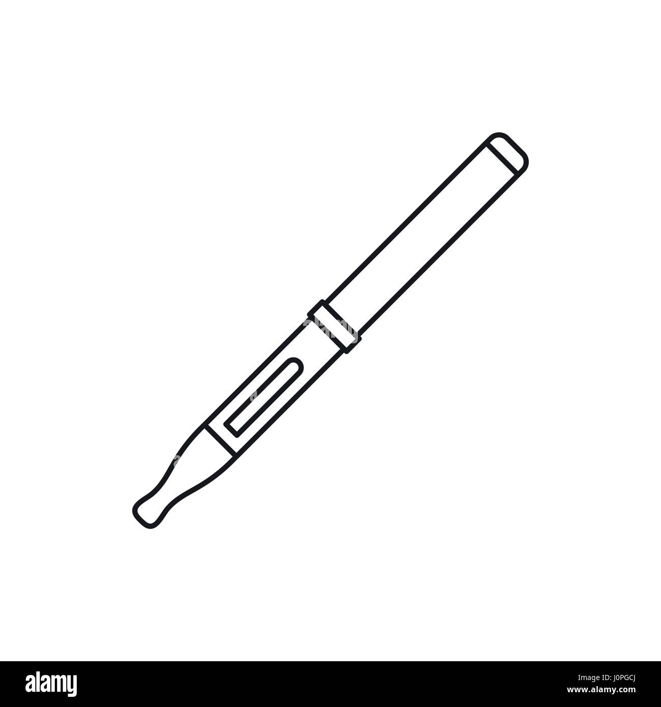 Box mod clearomizer e icona di stile di contorno Illustrazione Vettoriale