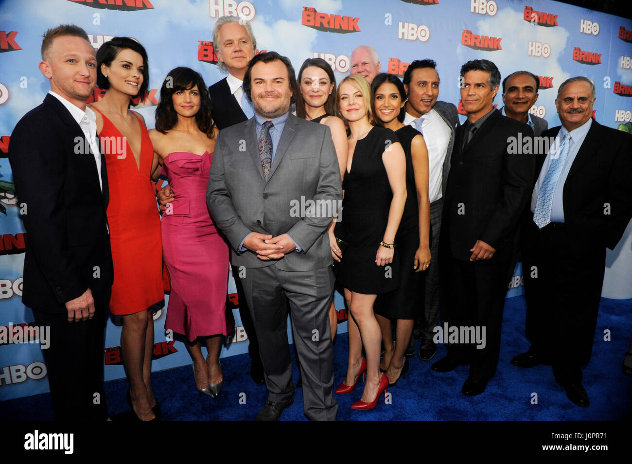 Jack Black (c) e membri del cast di The Brink frequentare HBO 'l'orlo' Los Angeles Premiere al Paramount Theatre il Paramount Studios molto su giugno 8th, 2015 a Los Angeles, California. Foto Stock