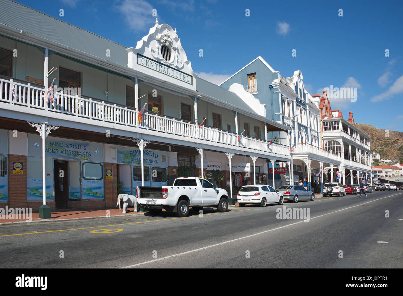 Strada principale Simons Town Cape Town Sudafrica Foto Stock