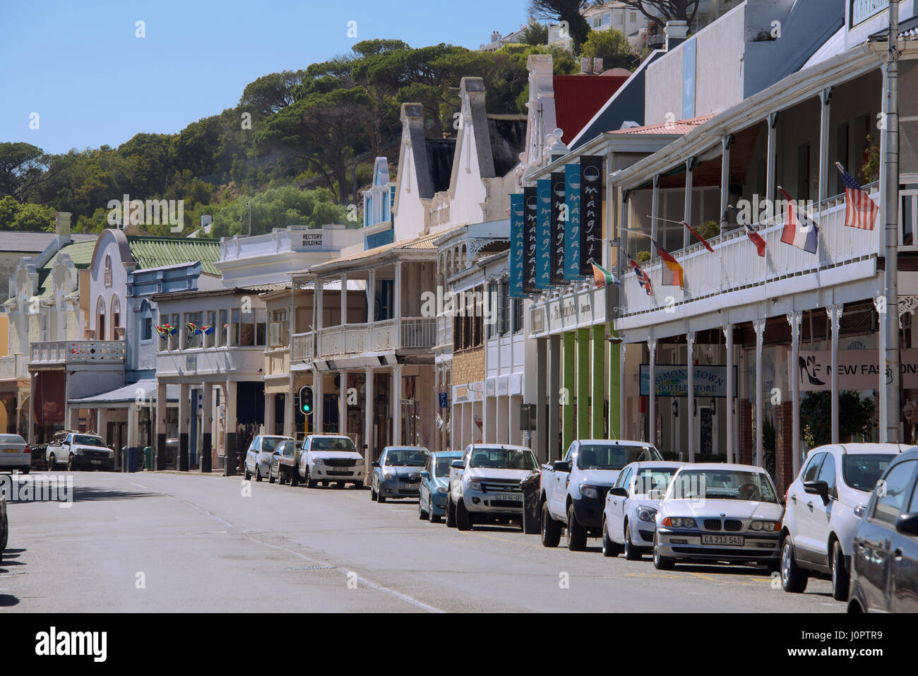 Strada principale Simons Town Cape Town Sudafrica Foto Stock