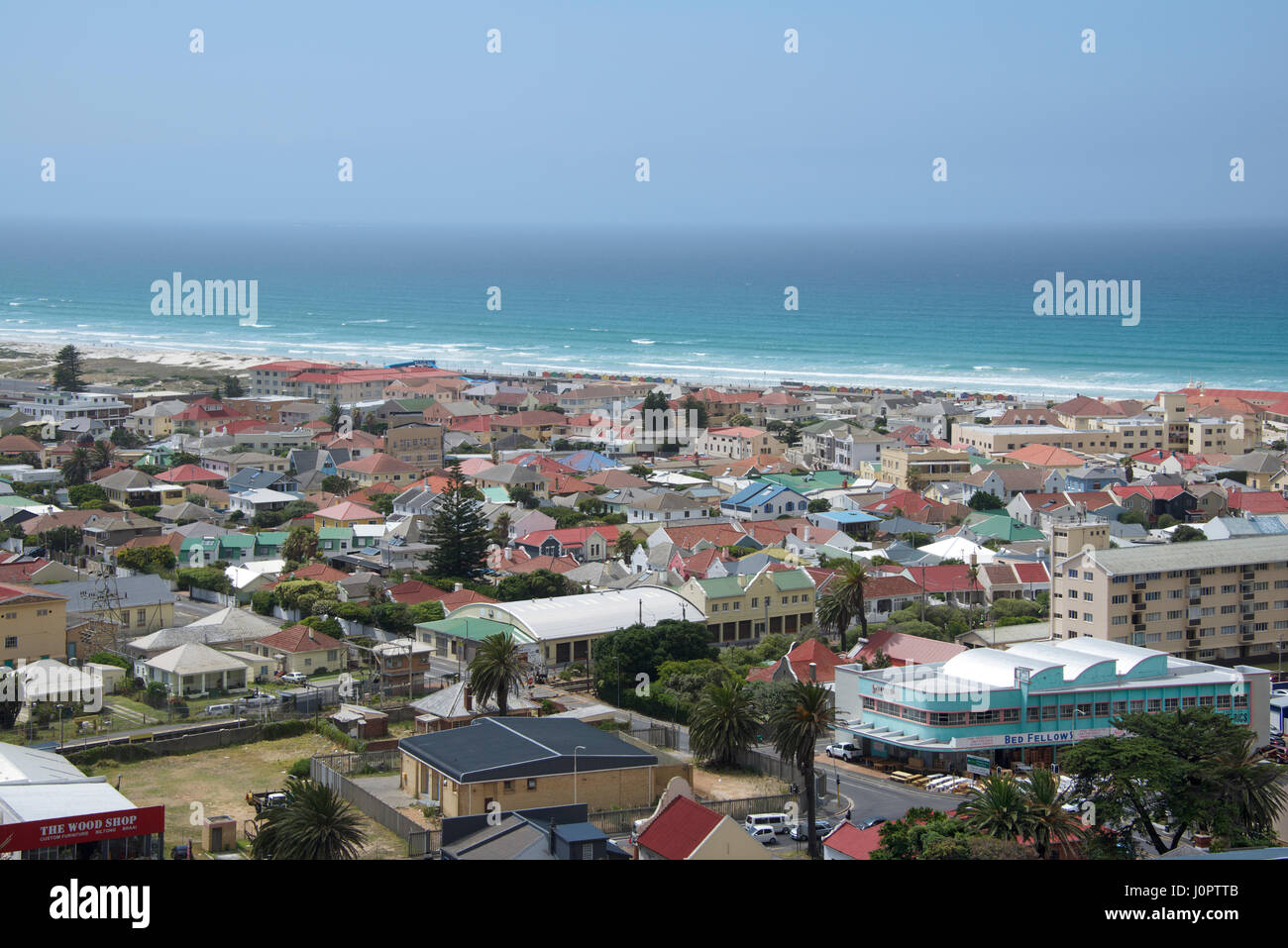 Vista panoramica Muizenberg Town Cape Town Sudafrica Foto Stock