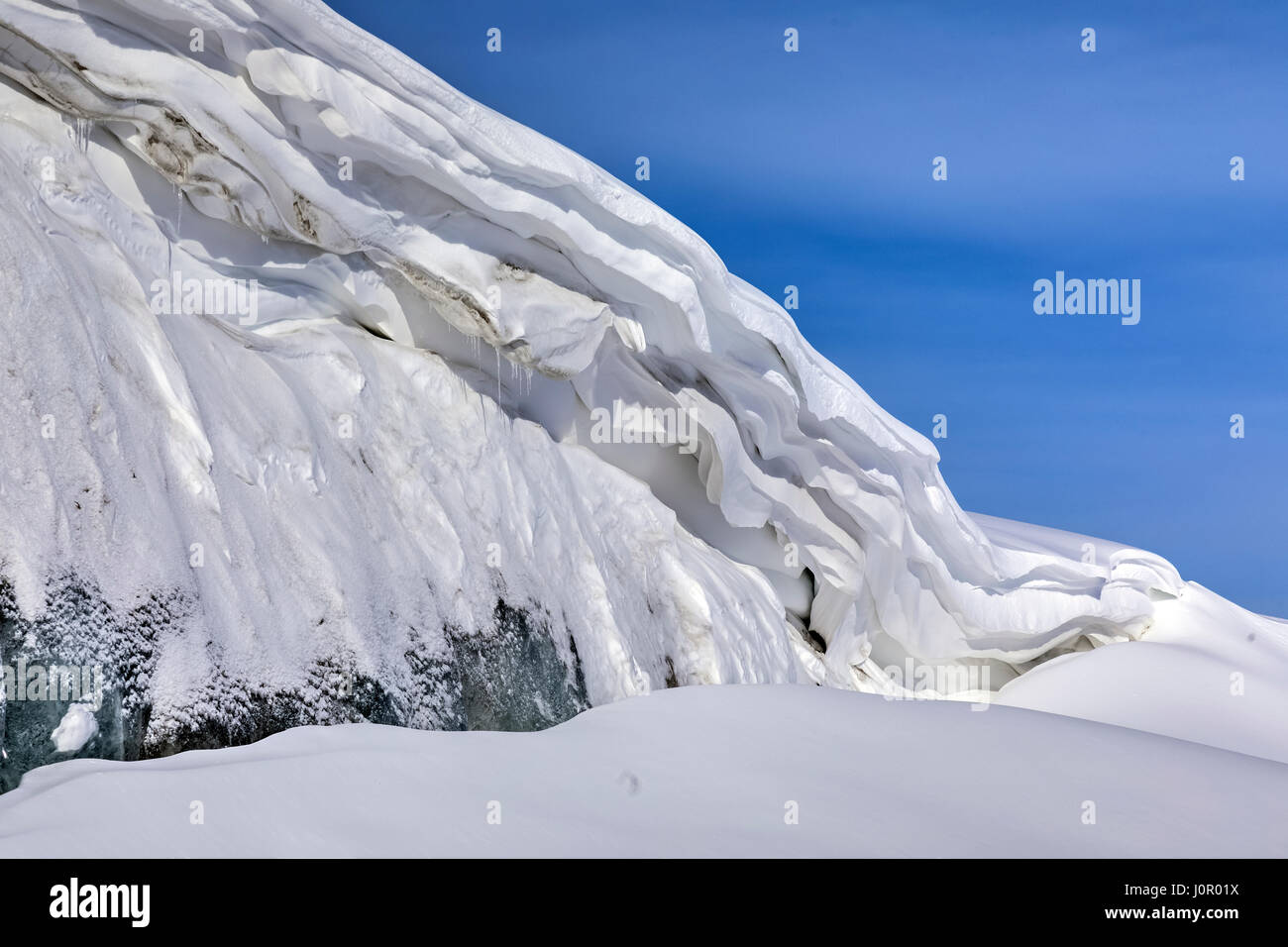 Tappo di ghiaccio, punto 660, Kangerlussuaq, Circolo Polare Artico, Groenlandia, Europa Foto Stock
