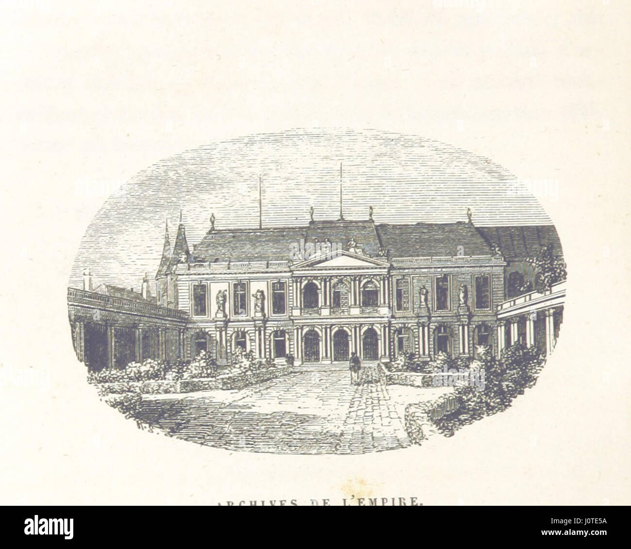 *Les Archives de la France* esplora la storia degli archivi francesi, descrivendo dettagliatamente il loro ruolo nell'Impero, nei vari ministeri, dipartimenti, nei comuni, negli ospedali, e istituzioni legali, che offrono informazioni sulla conservazione dei documenti storici della Francia. Foto Stock