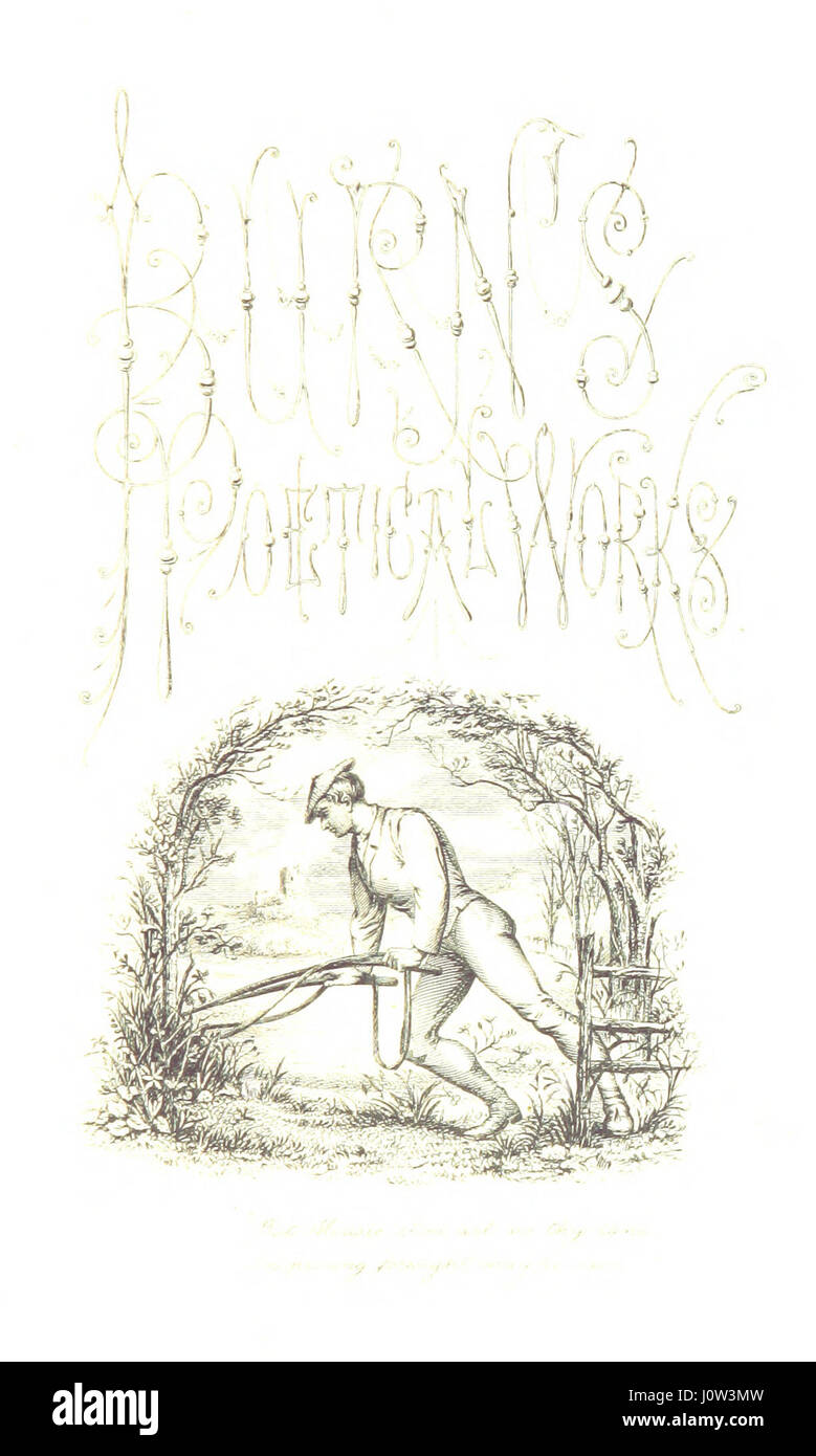 Le opere poetiche di Robert Burns. Modificato, con un ricordo critico, da William Michael Rossetti. Illustrato da John Moyr Smith Foto Stock