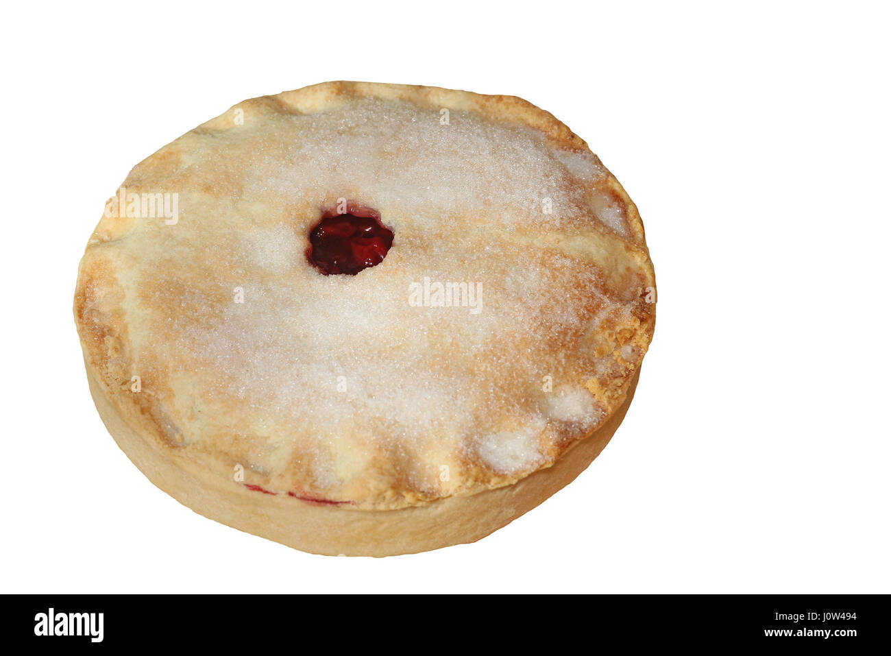 Torta di ciliegie cosparsa di zucchero Foto Stock
