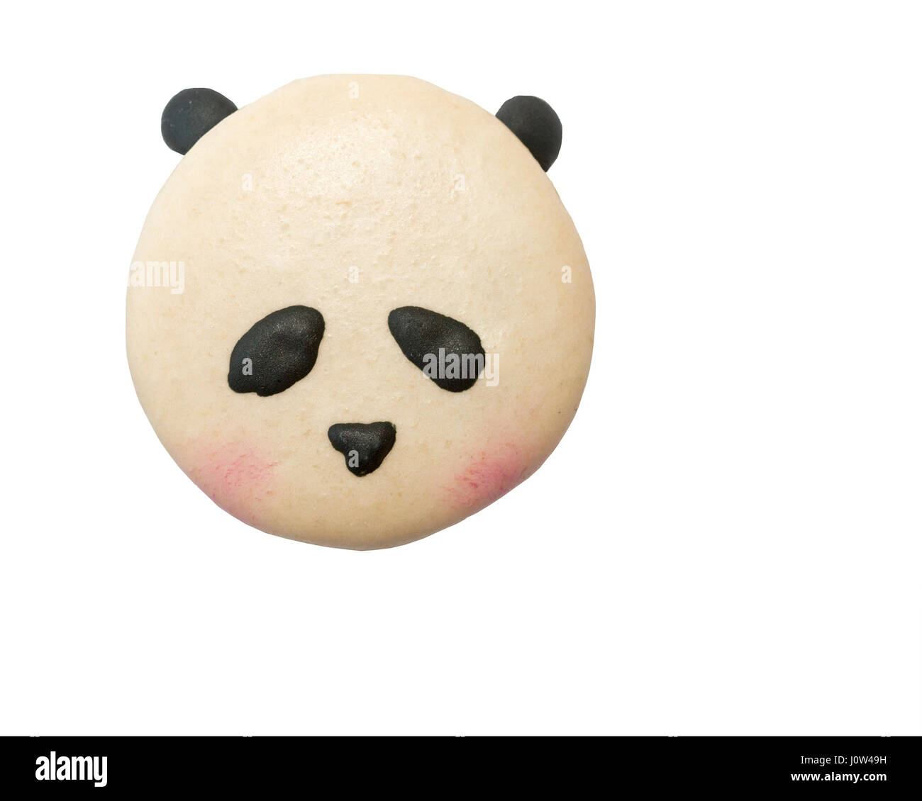 Ritaglio Panda macaron isolato su sfondo bianco Foto Stock